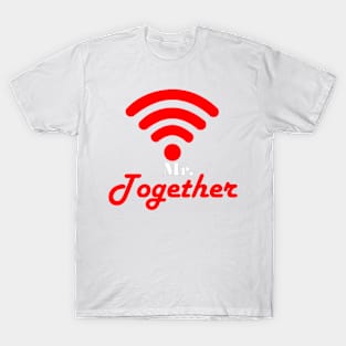 couple clothing wifi and hotpot red colour for man T-Shirt